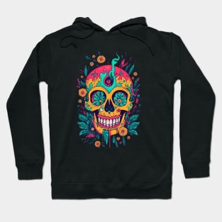 Psychedelic colorful skull Hoodie